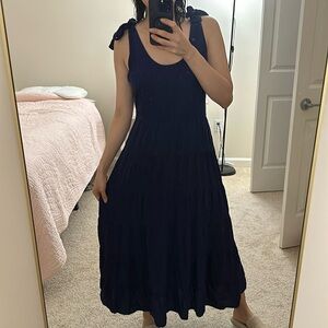 Navy blue maxi dress